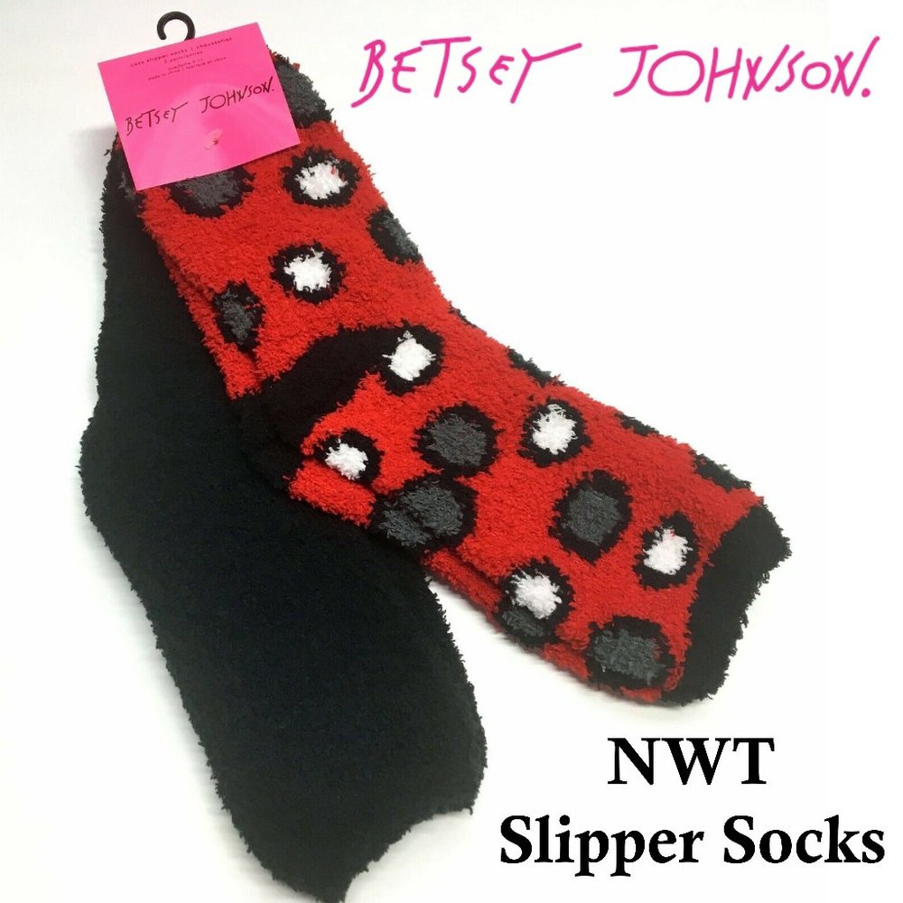 Betsey Johnson NWT Soft Cozy Slipper Sock-2 Pairs